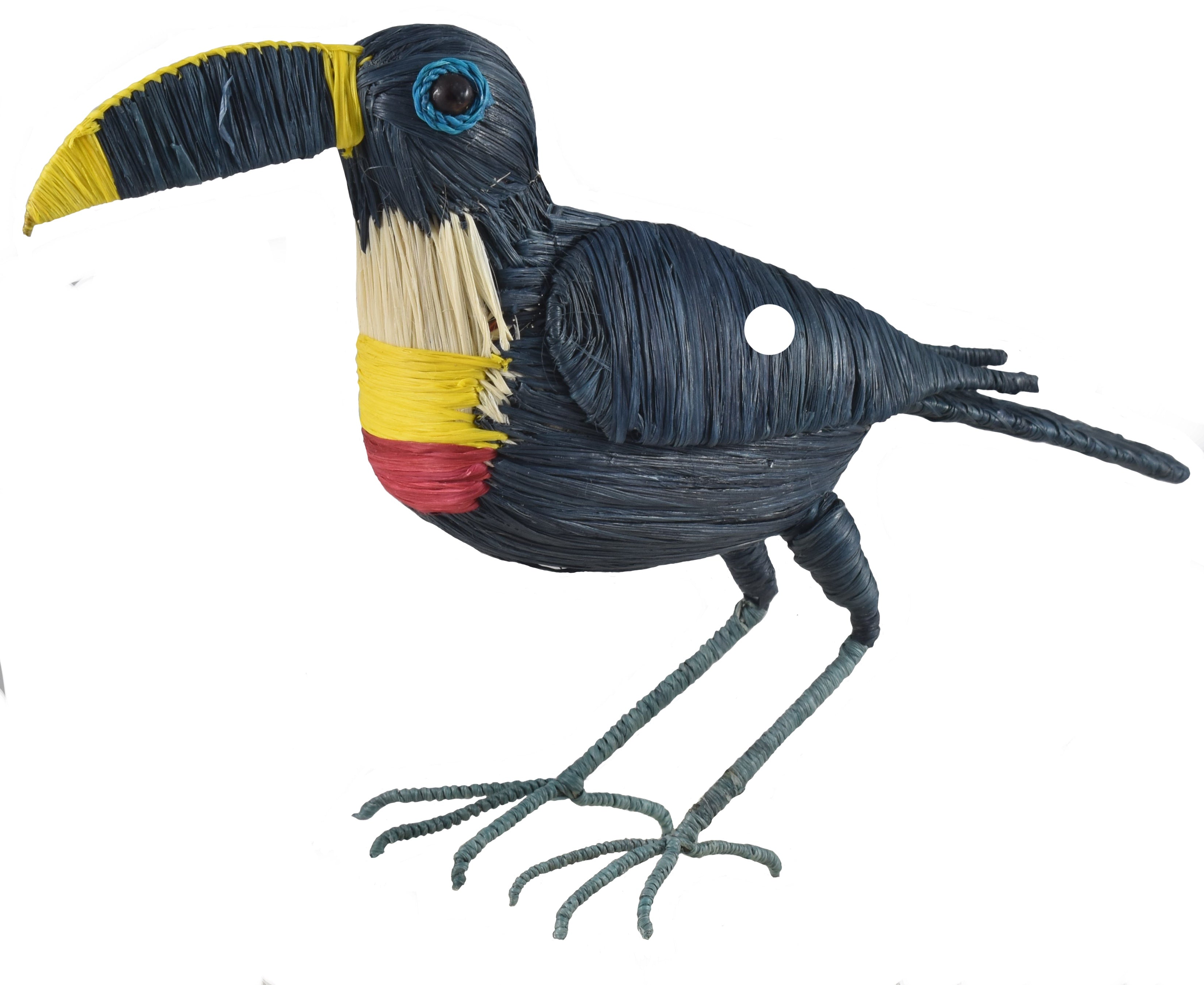 TOUCAN BIRD - FAIR-TRADE CHRISTMAS TREE ORNAMENT - WOVEN BY PERUVIAN AMAZON ARTISAN