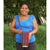 Fair-Trade Bottle Carrier/Wine Tote with black and red stripes