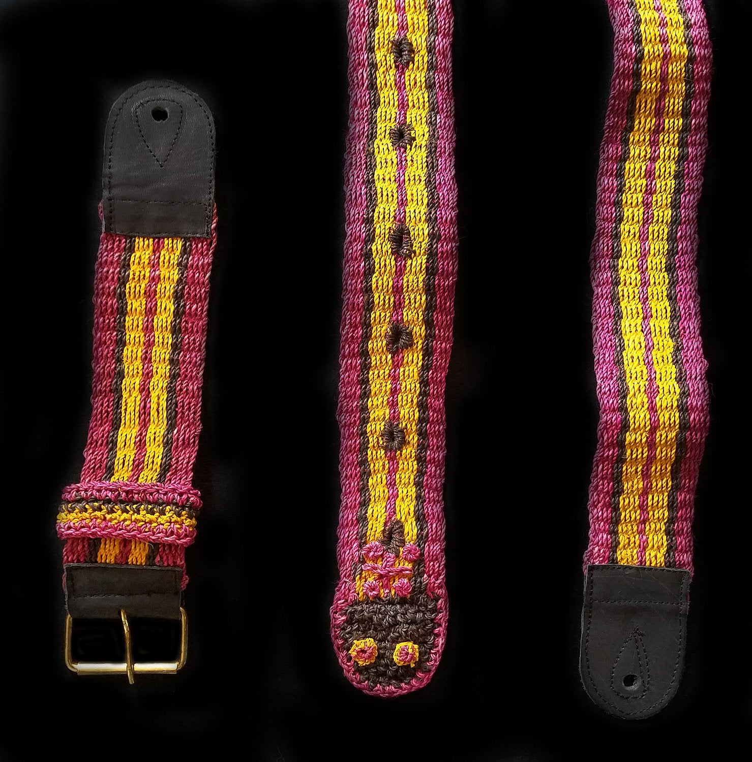 Fair-trade guitar strap hand-made by Peruvian  artisan -   Ecology