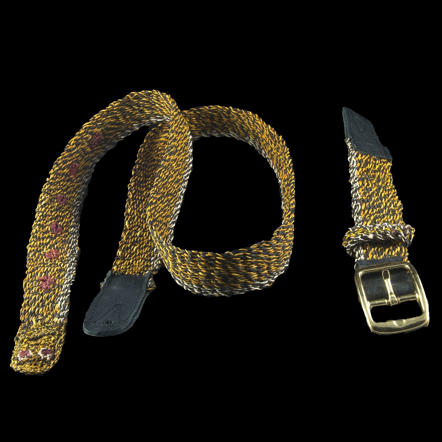 GSM05A : Fair-Trade hand-made Amazon mandolin strap - tropical rattle snake model