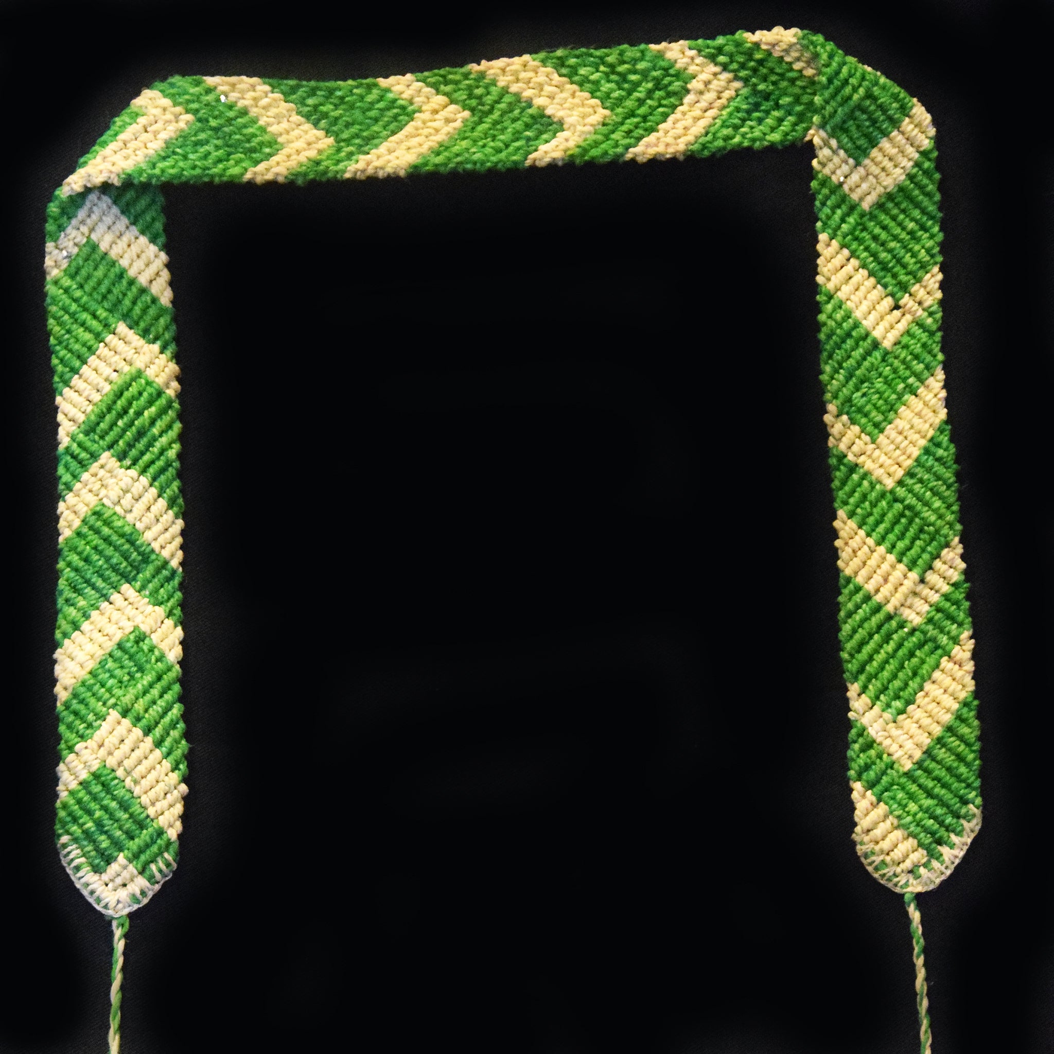 Fair-trade Hand-made Hat band - Emerald tree boa (Loro machaco) - made by Peruvian Amazon artisan