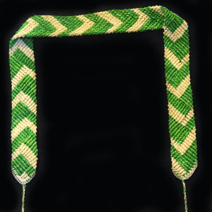 Fair-trade Hand-made Hat band - Green tree pit viper/Loro machaco snake