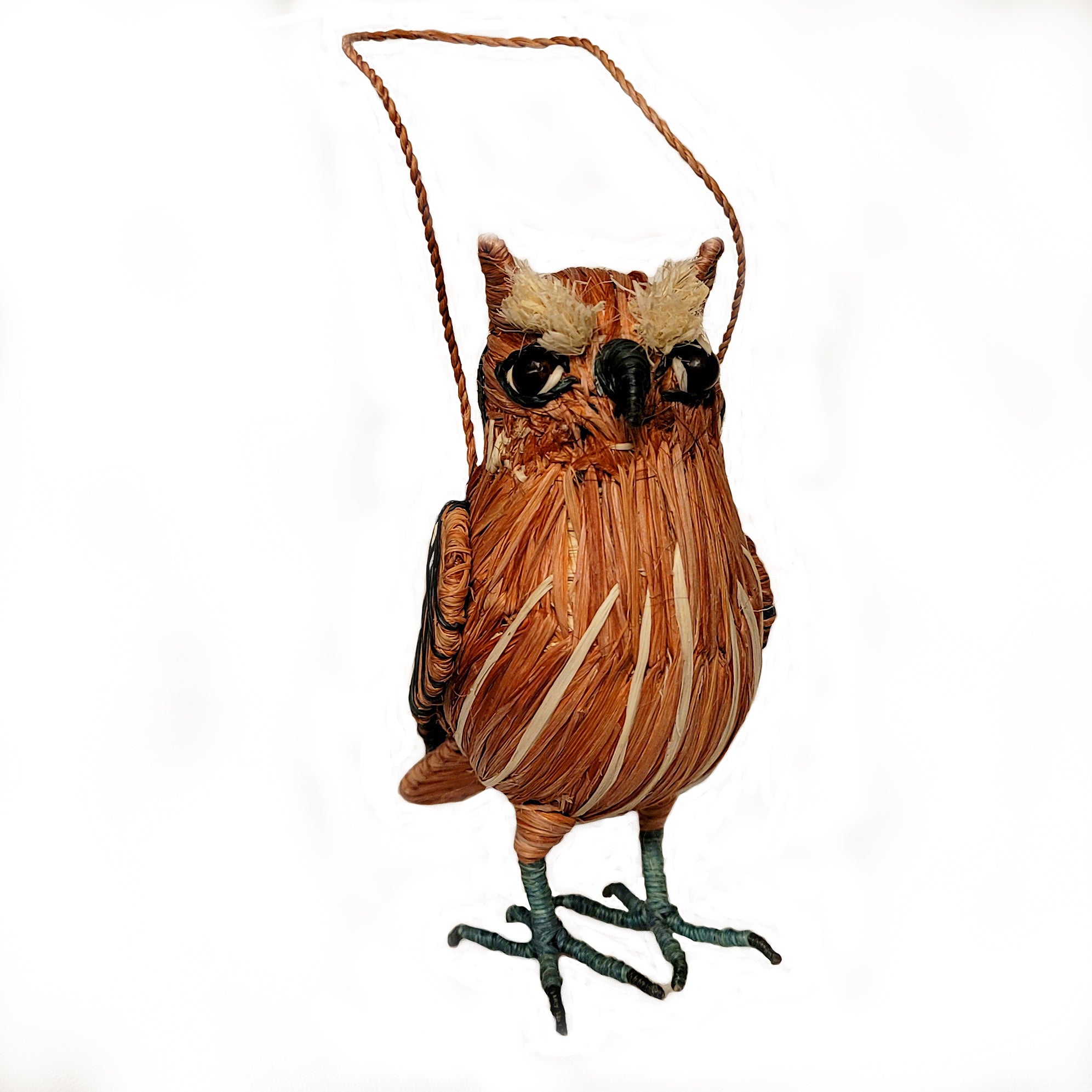 PYGMY OWL BIRD FAIR -TRADE ORNAMENT AND DECORATION- WOVEN BY PERUVIAN AMAZON ARTISAN