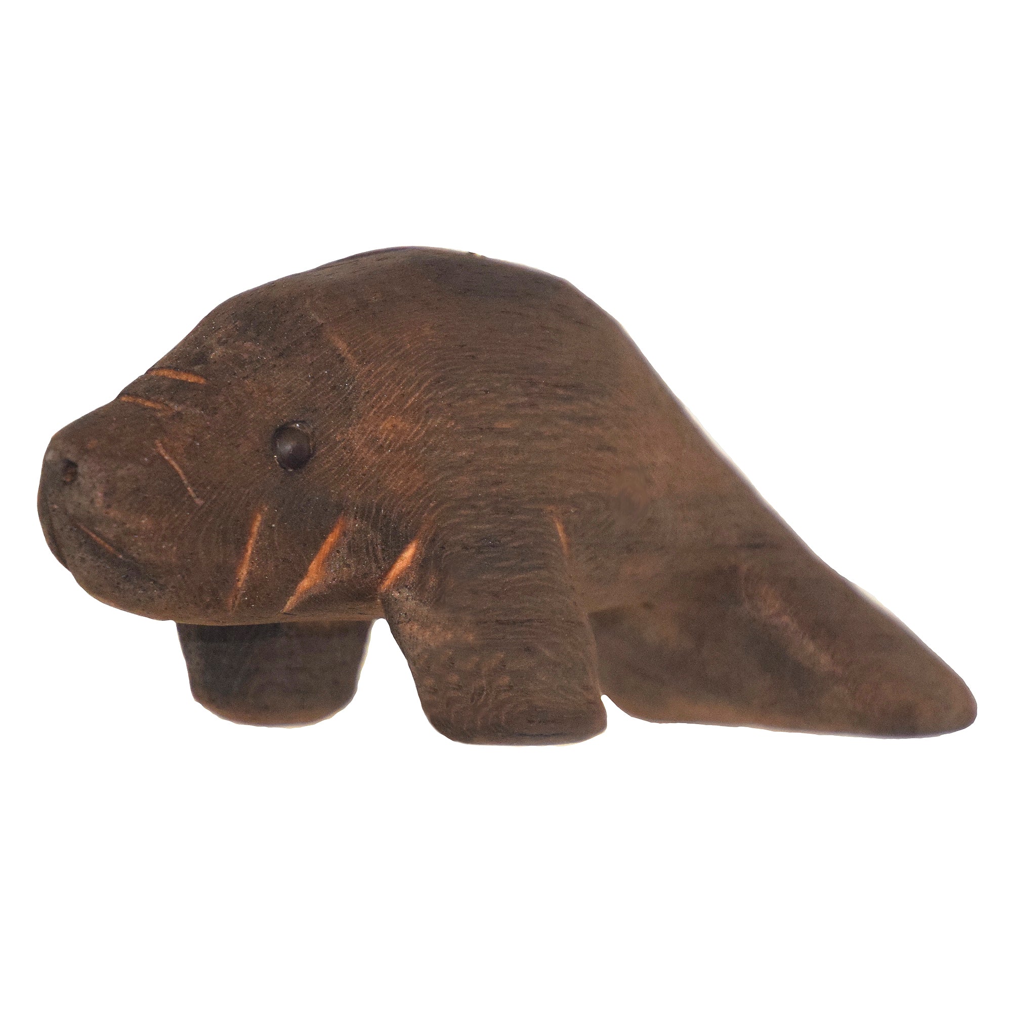 MANATEE BALSA WOOD FAIR -TRADE ORNAMENT - CARVED BY PERUVIAN AMAZON ARTISAN