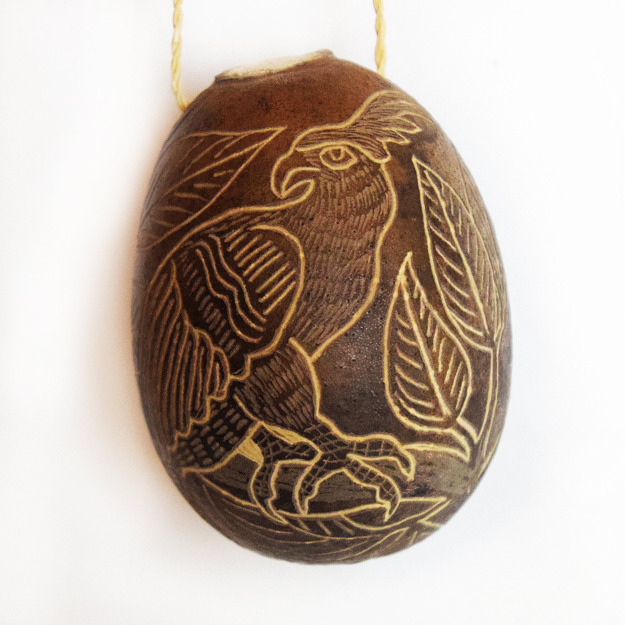 Hawk Eagle Bird Calabash Christmas tree ornament and hand rattle