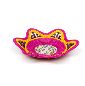 Pink Lemonade Decorative Basket -Fair Trade and Handwoven by Peruvian Amazon artisan
