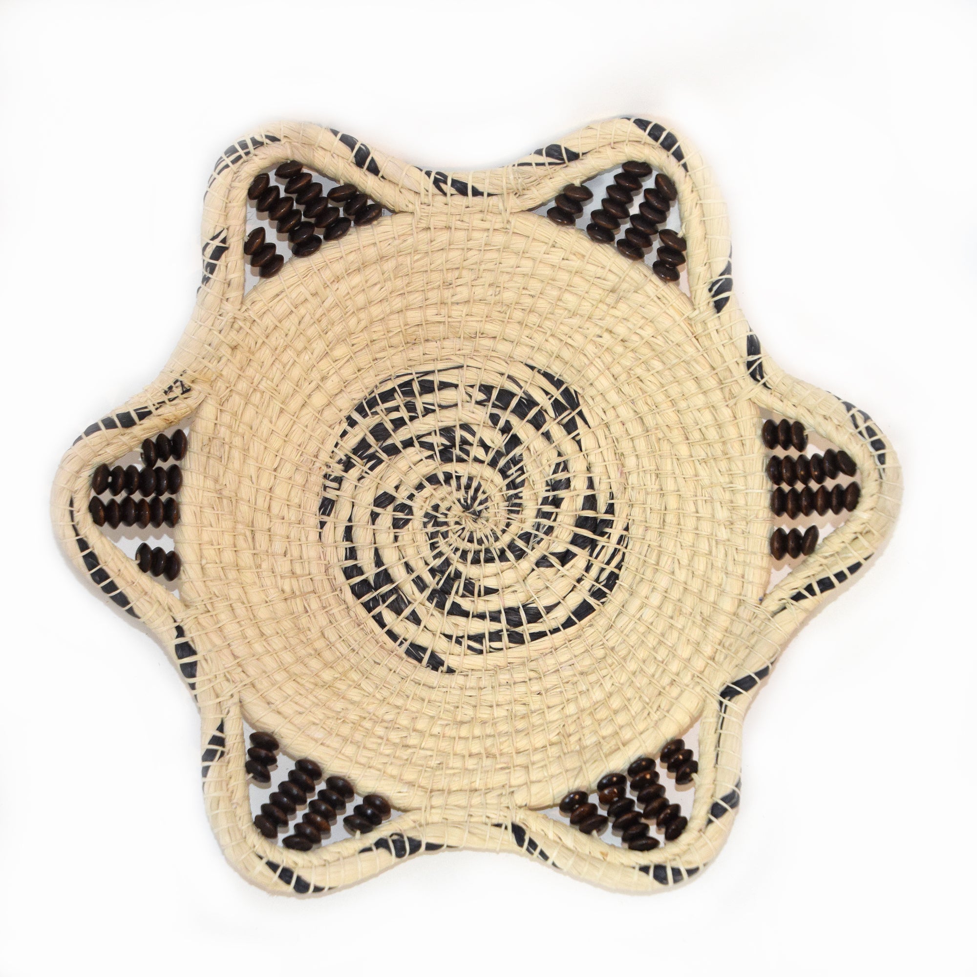 Cookies and Cream Handwoven Decorative Basket - Fair Trade