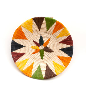 Rainbow Chevron and Star Flower Decorative Basket - Fair Trade and Handwoven
