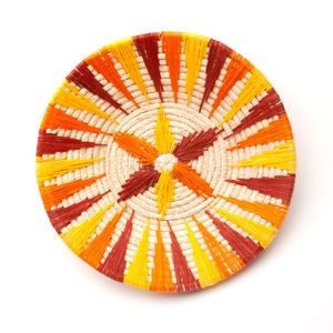 Roaring Fire Star Flower Decorative Basket - Fair Trade and Handwoven by Peruvian Amazon artisan