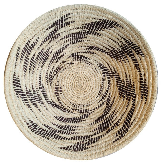 Chocolate and Charcoal Swirls - Fair Trade Basket - Handmade by Peruvian Amazon artisan