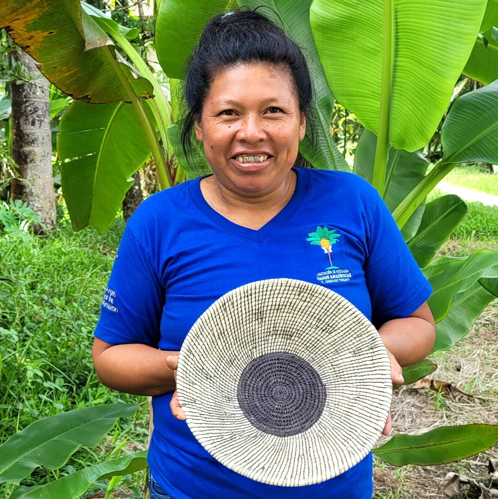 Charcoal Sun - Fair Trade Basket - Handmade by Peruvian Amazon artisan