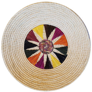 Rainbow Sun Decorative Basket - Fair Trade and Hand Made by Peruvian Amazon Artisan