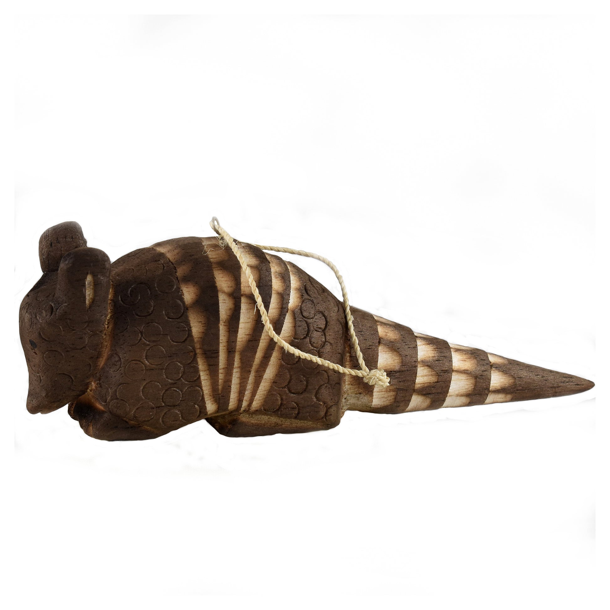 ARMADILLO BALSA WOOD FAIR-TRADE ORNAMENT - CARVED BY PERUVIAN AMAZON ARTISAN - Amazon Ecology