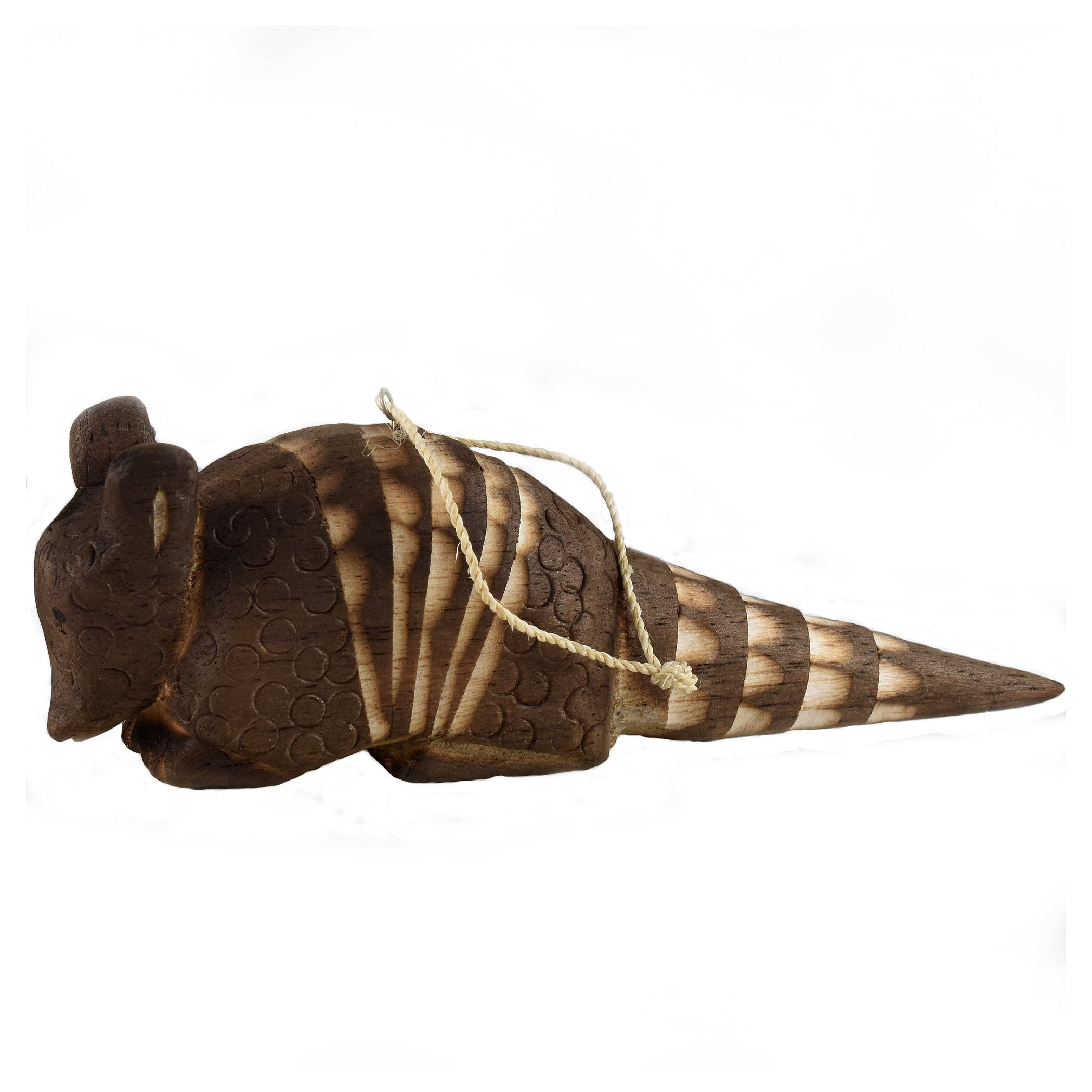 ARMADILLO BALSA WOOD FAIR-TRADE ORNAMENT - CARVED BY PERUVIAN AMAZON ARTISAN - Amazon Ecology