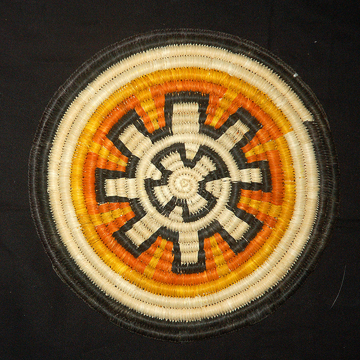 Woven hot pad (trivet) and center piece with geometric sun (TP121) - Amazon Ecology