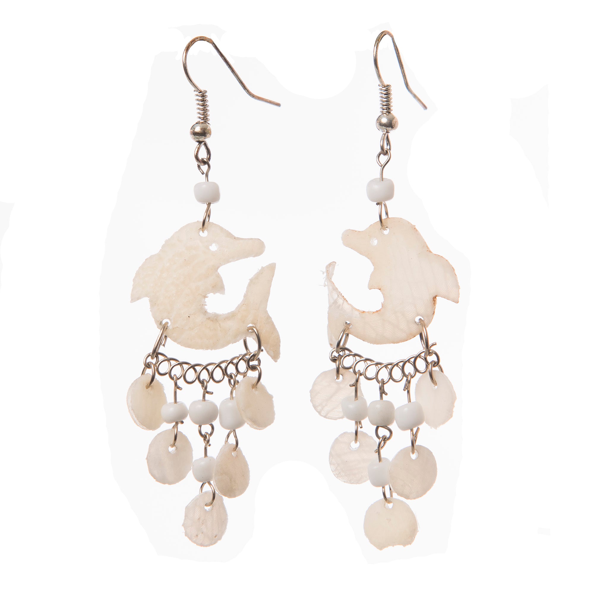 Paiche Fish Scales Dolphin and Star Earrings - Amazon Ecology