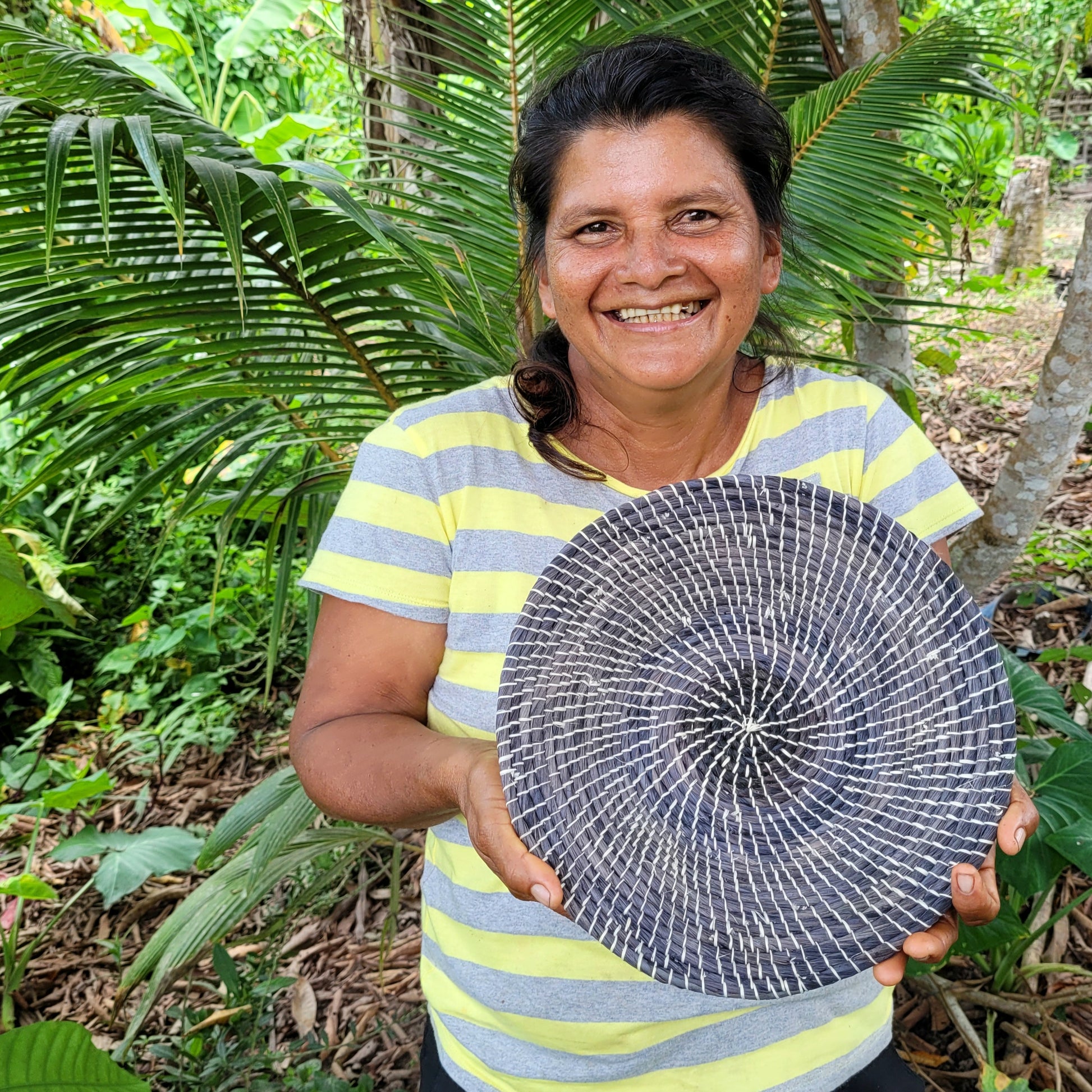 Starlight Rays in the Night - Fair Trade Basket - Handmade by Peruvian Amazon artisan - Amazon Ecology