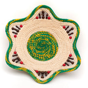GREEN AND GOLD - HANDMADE CHAMBIRA PALM FIBER BASKET - WOVEN BY ARTISAN FROM PERUVIAN AMAZON - Amazon Ecology