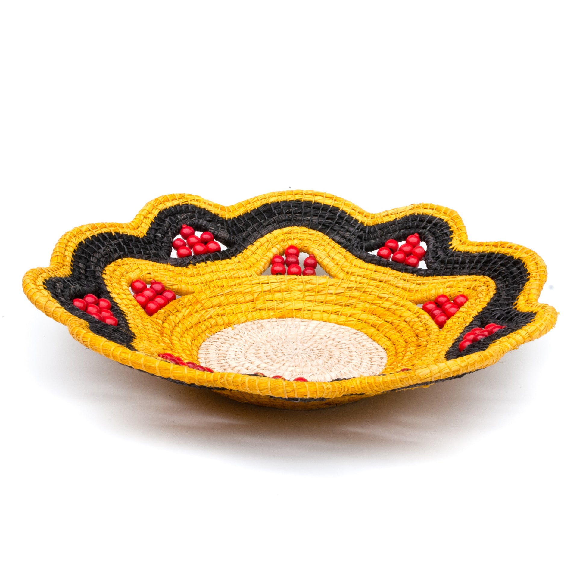 ECLIPSE AROUND SUN HANDMADE CHAMBIRA PALM FIBER BASKET - WOVEN BY ARTISAN FROM PERUVIAN AMAZON - Amazon Ecology