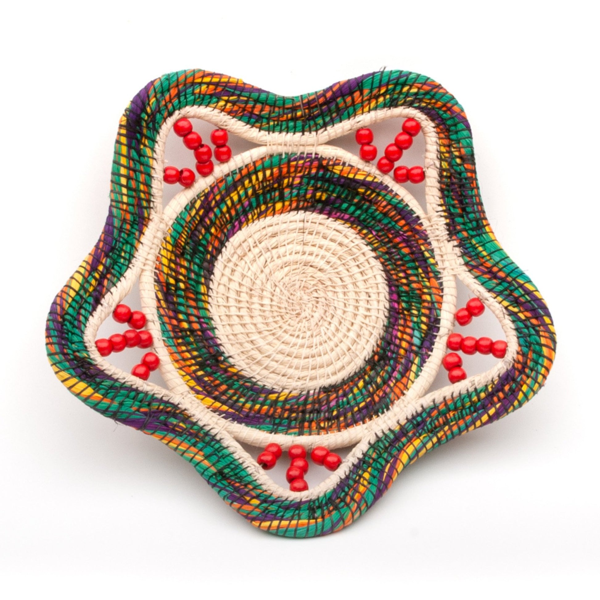 Vibrant Forest - Chambira Palm Fiber Basket - Fair Trade Handmade by Peruvian Amazon Artisan - Amazon Ecology