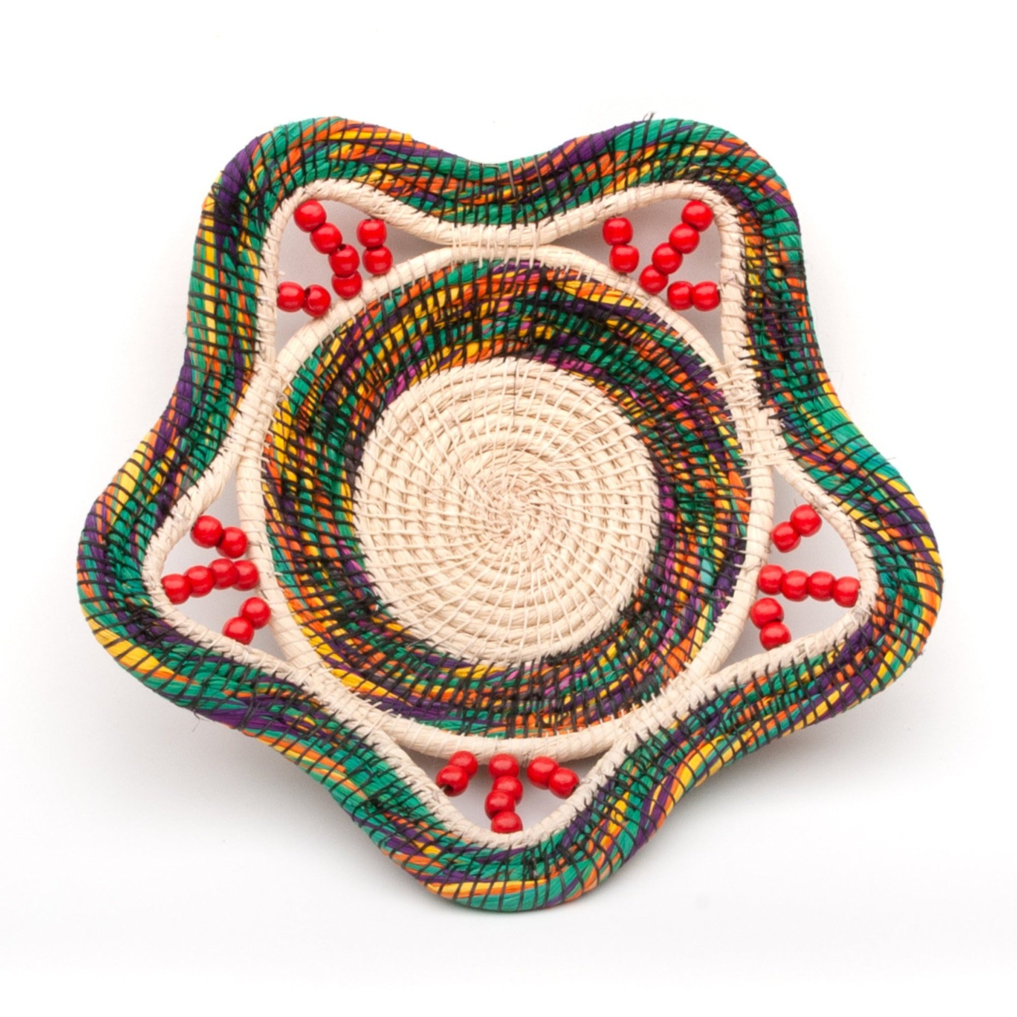 Vibrant Forest - Chambira Palm Fiber Basket - Fair Trade Handmade by Peruvian Amazon Artisan - Amazon Ecology