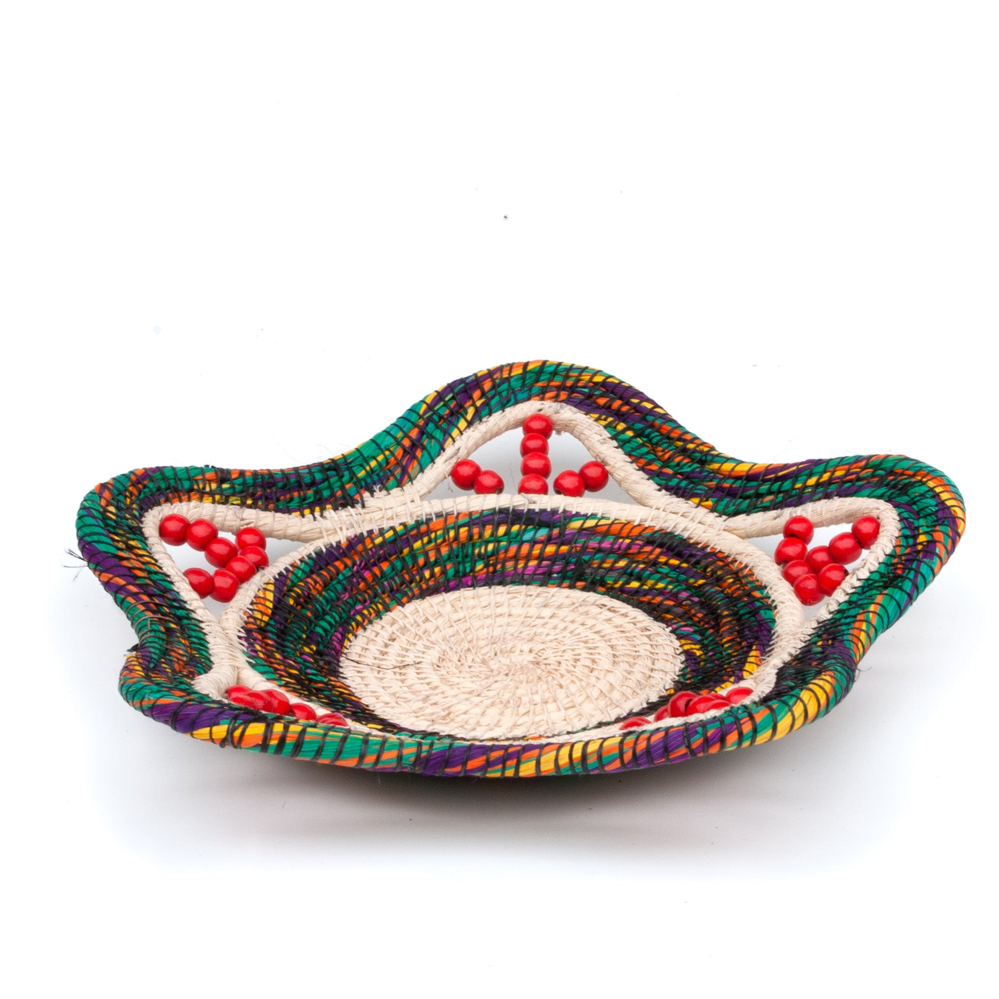 Vibrant Forest - Chambira Palm Fiber Basket - Fair Trade Handmade by Peruvian Amazon Artisan - Amazon Ecology