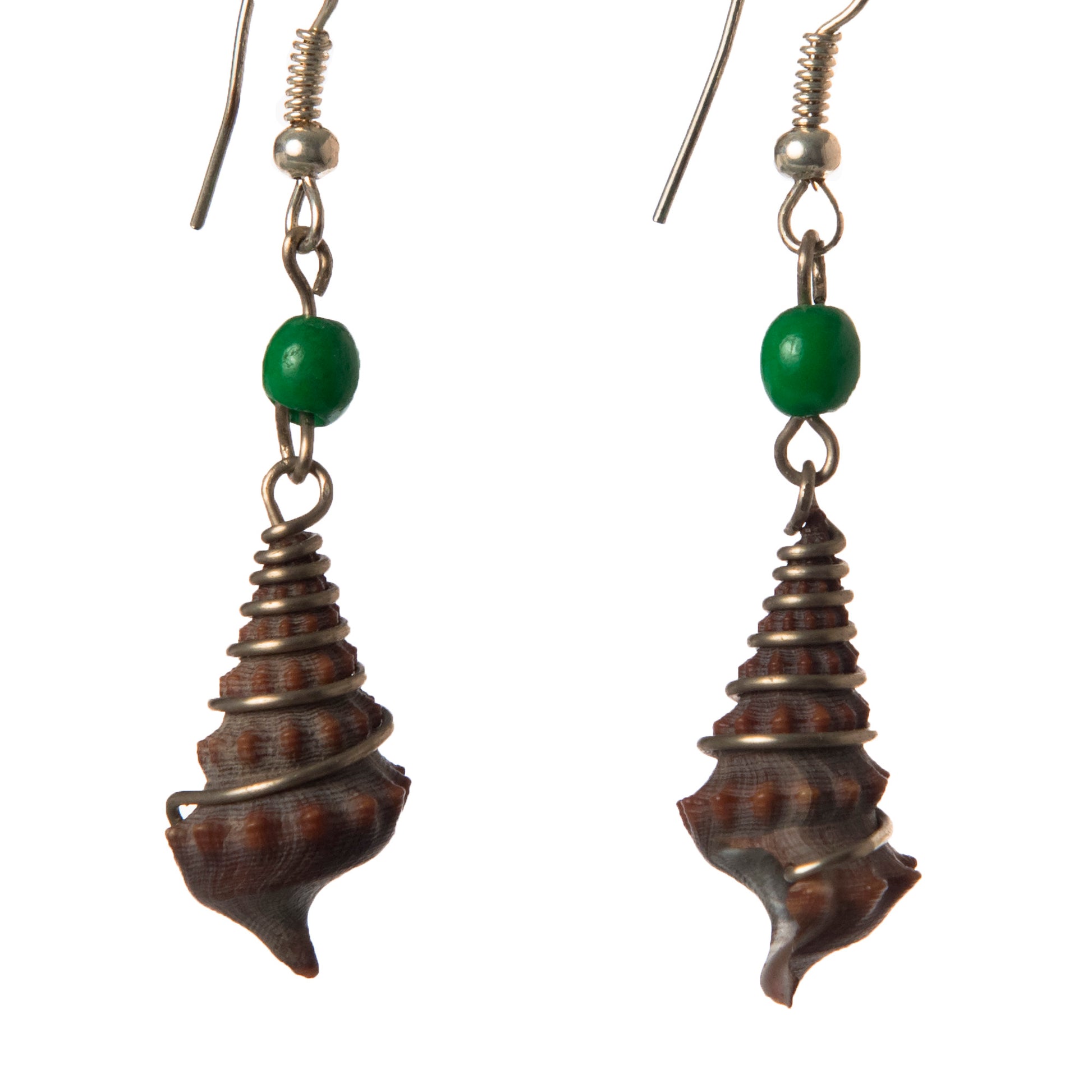 Peruvian Periwinkle Shell Earrings - made by artisan from the Peruvian Amazon - Amazon Ecology