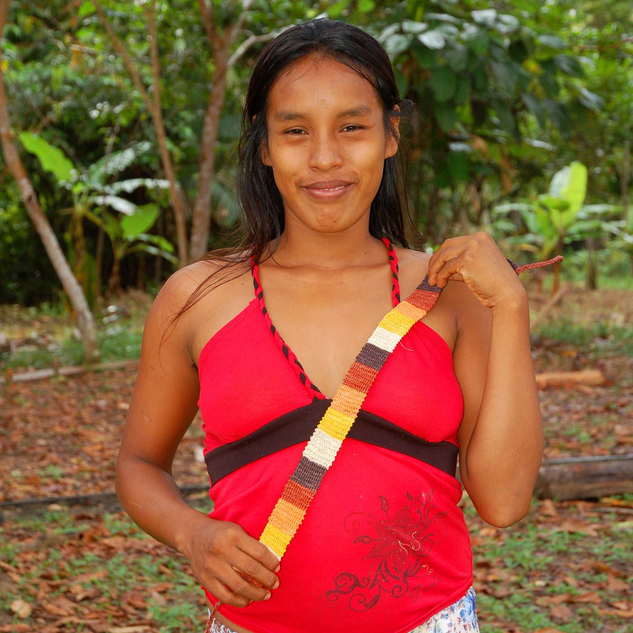 Fair-trade Hand-made Hat band - coral snake patterns - made by Peruvian Amazon artisans - Amazon Ecology