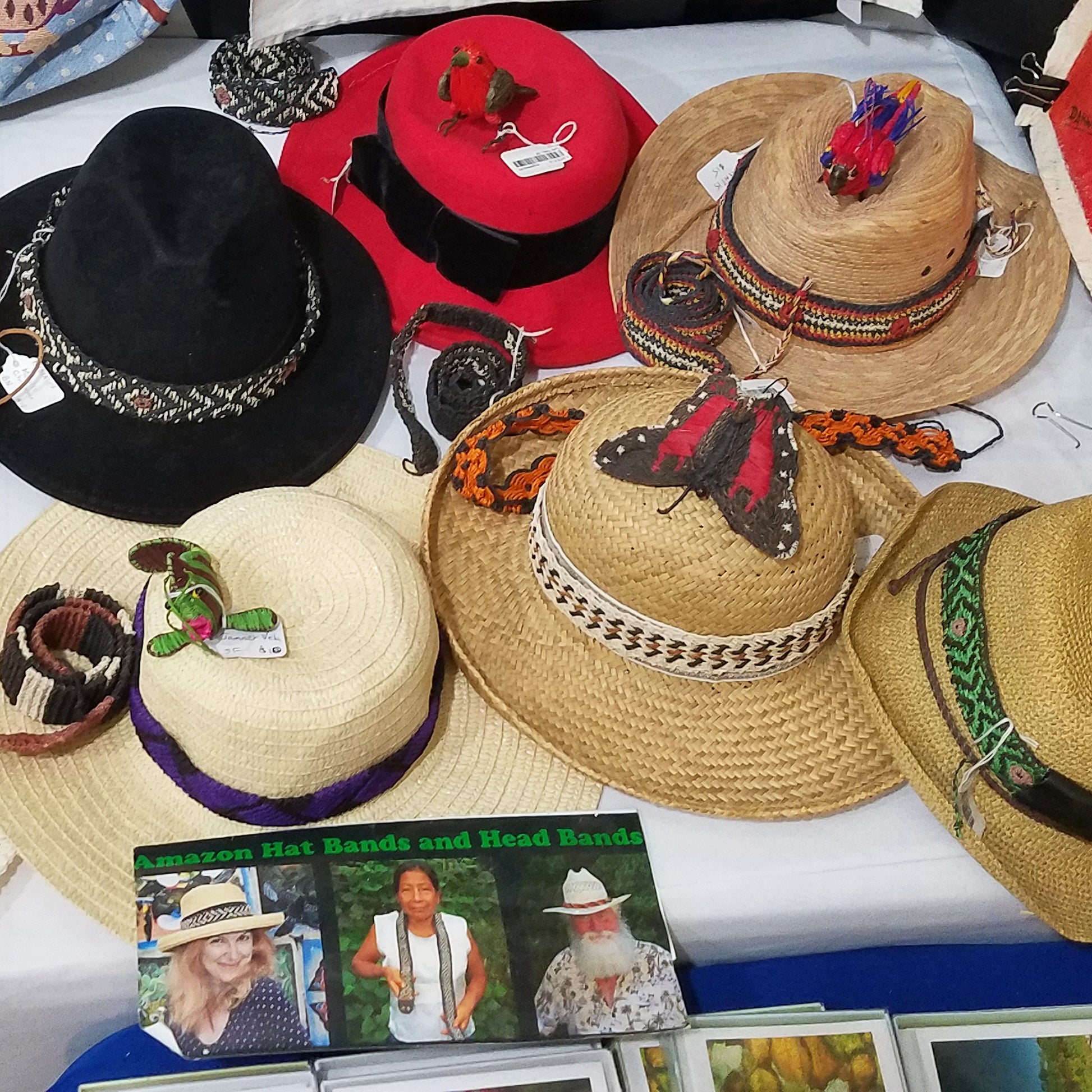 Anaconda pattern Fair-trade Woven Hat band - hand made by Peruvian Amazon artisan - Amazon Ecology