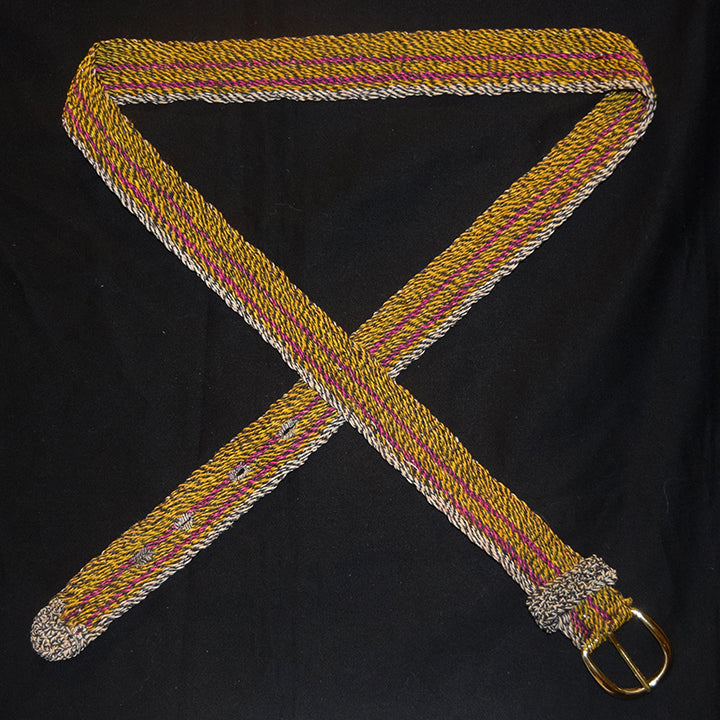 FAIR -TRADE HAND-MADE BELT CASCABEL TROPICAL RATTLESNAKE PATTERN- WOVEN BY PERUVIAN AMAZON ARTISAN - Amazon Ecology