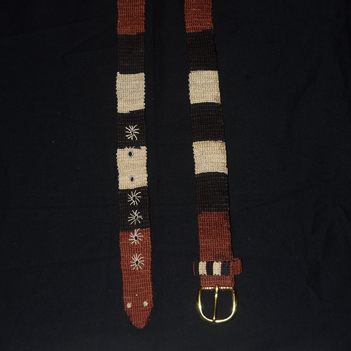 FAIR -TRADE HAND-MADE BELT - RED, BLACK AND WHITE CORAL SNAKE - WOVEN BY PERUVIAN AMAZON ARTISAN - Amazon Ecology