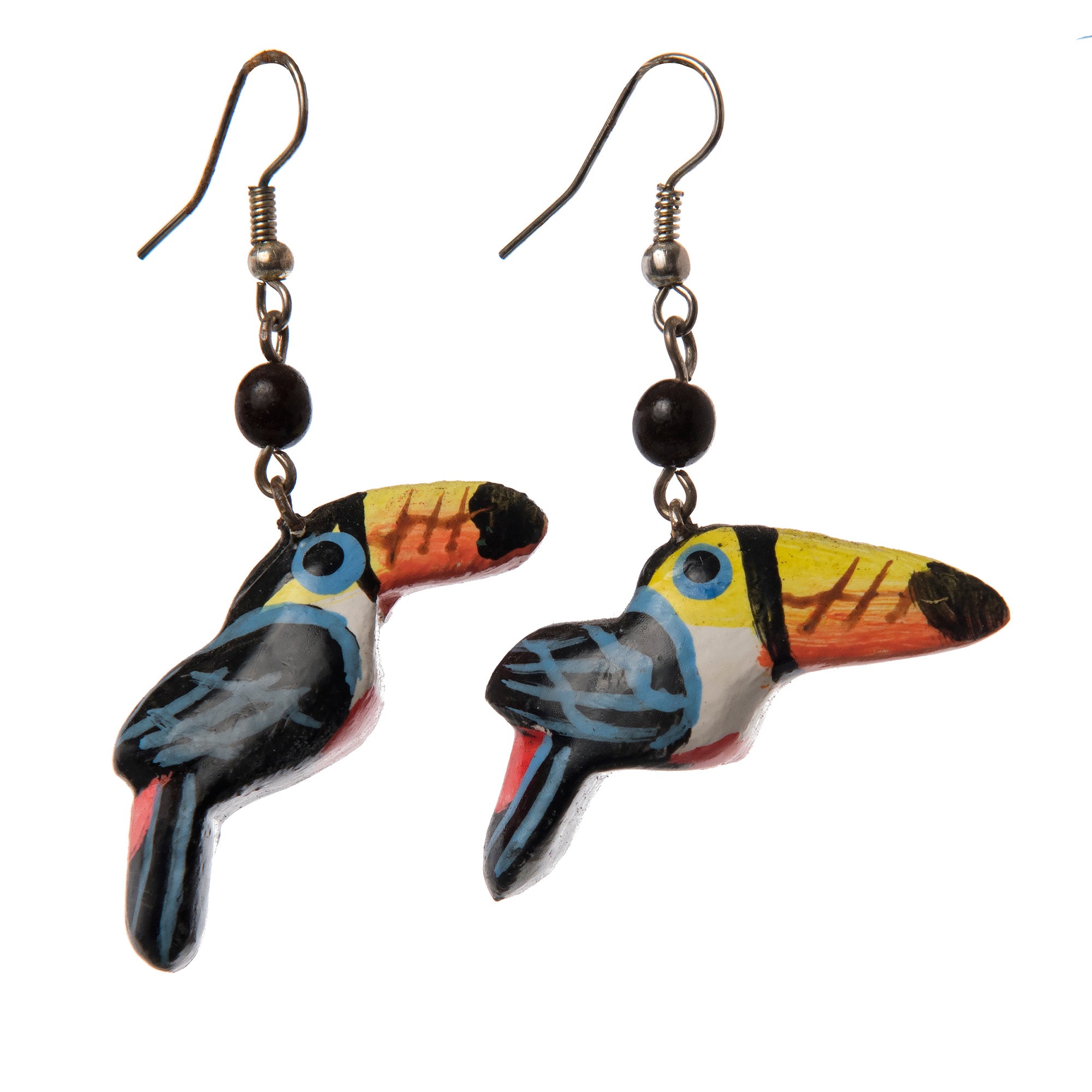 Toucan Balsa Wood Earrings - Made by Peruvian Amazon artisan