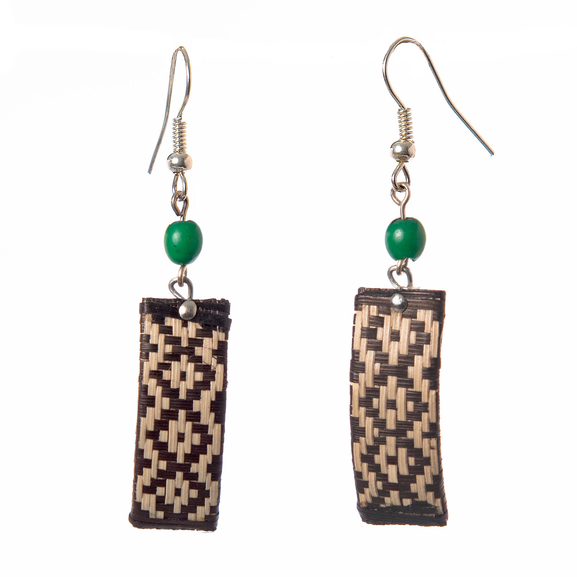 Cana Flecha Rectangular Earrings - made by Peruvian Amazon artisan