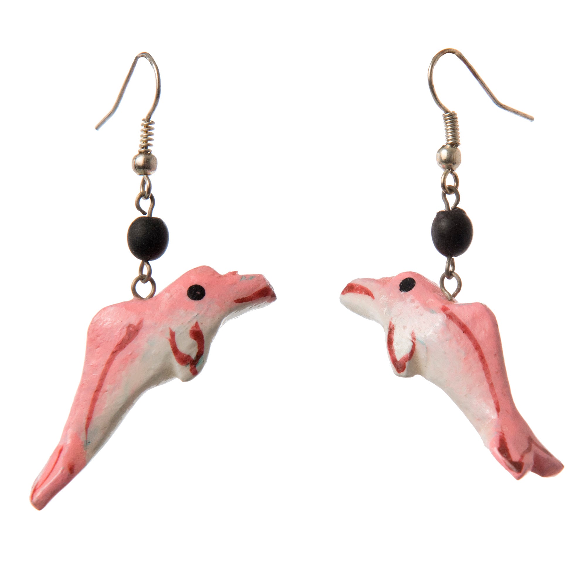 Dolphin Balsa Wood Earrings - made by artisan from Peruvian Amazon