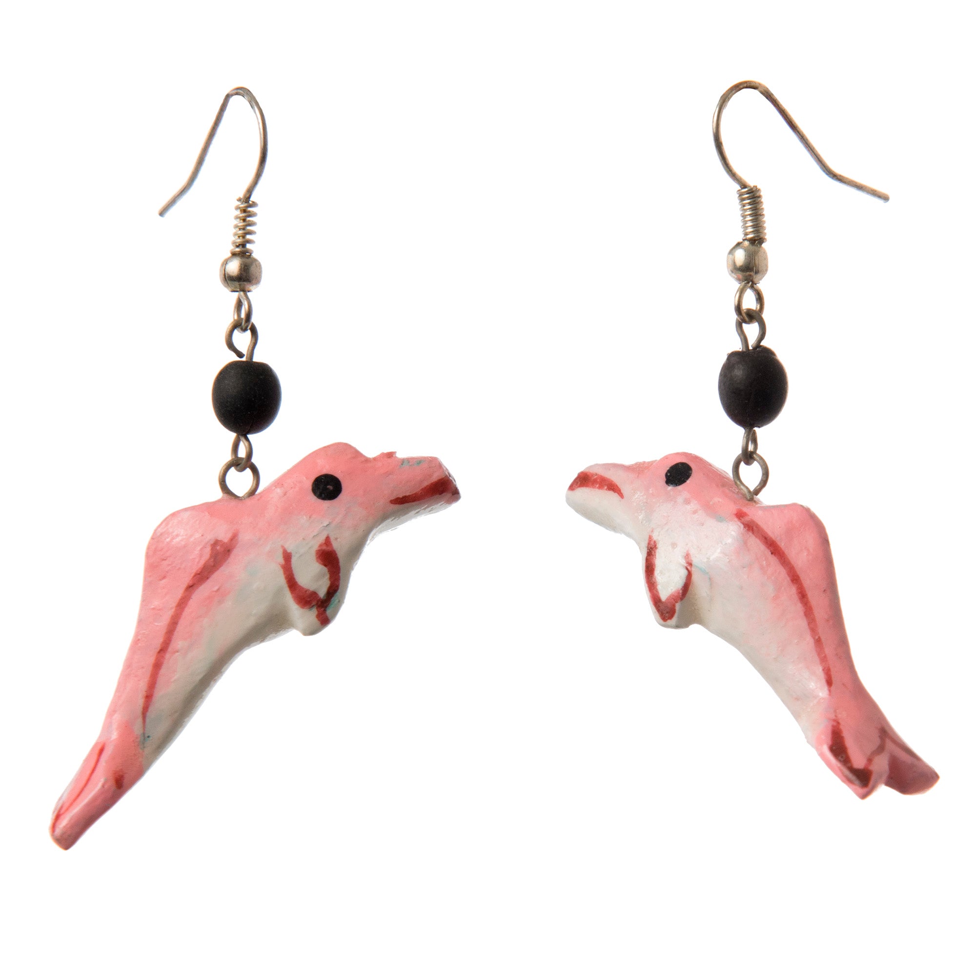 Silver Abalone Dolphin Earrings  The Market Boutique