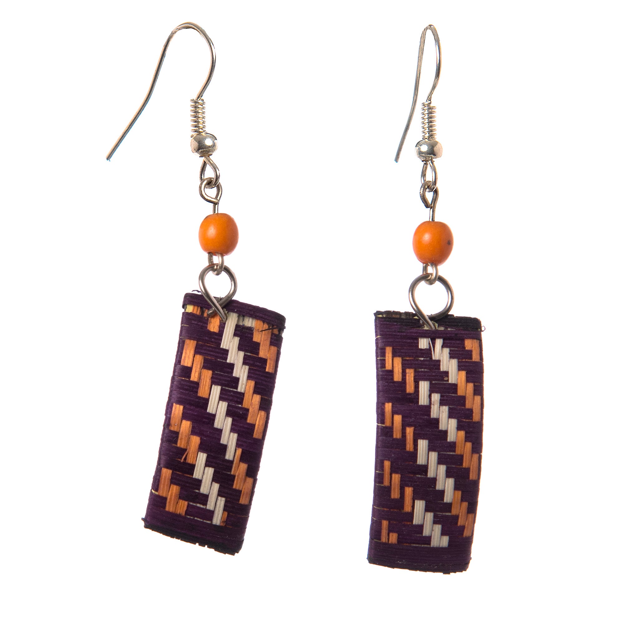 Cana Flecha Rectangular Earrings - made by Peruvian Amazon artisan