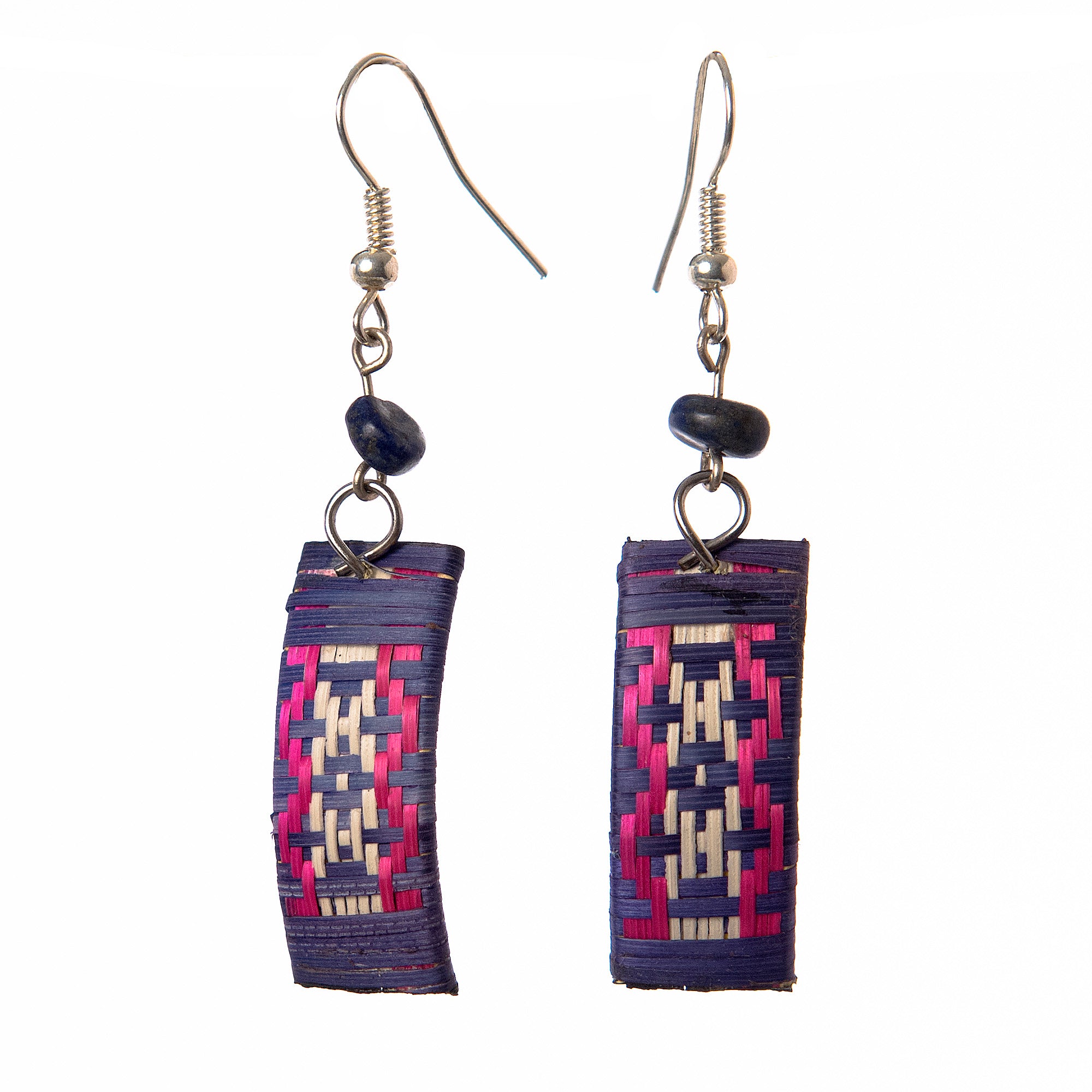 Cana Flecha Rectangular Earrings - made by Peruvian Amazon artisan
