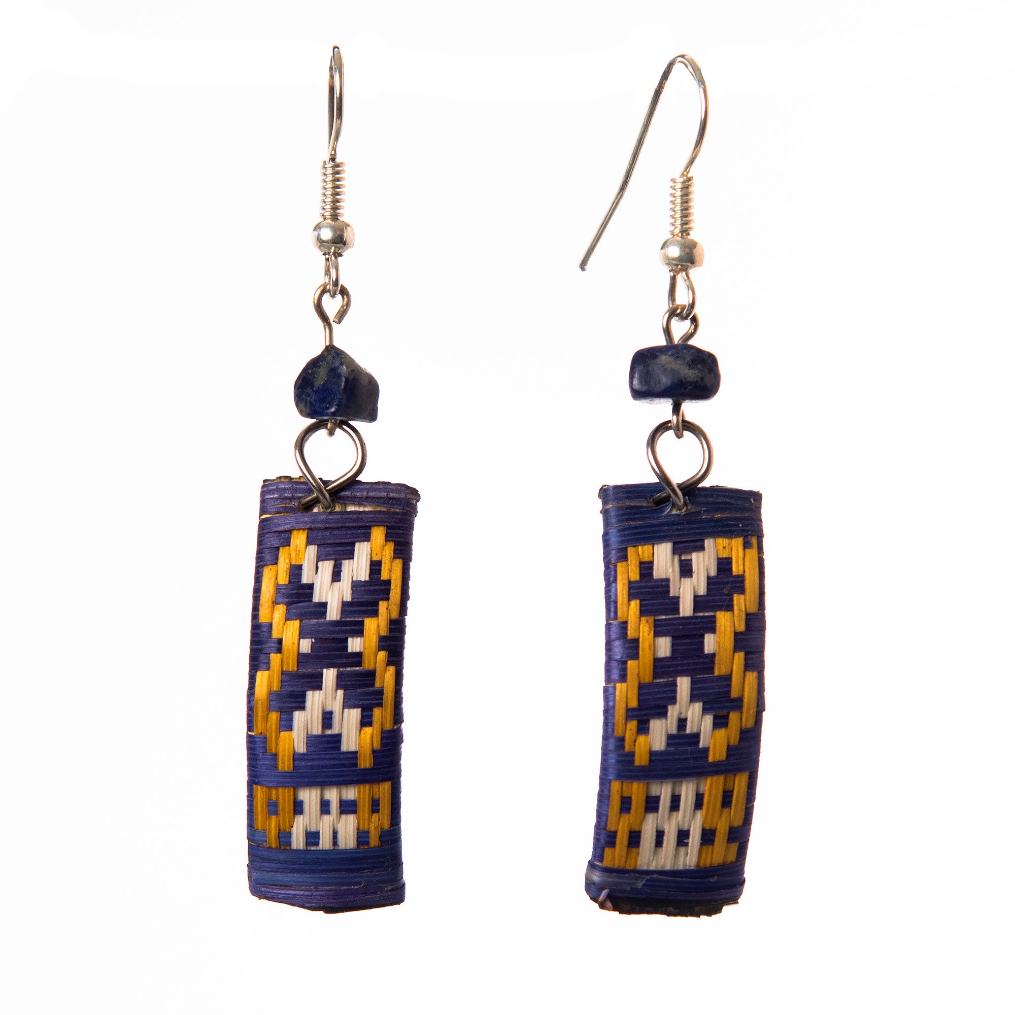 Cana Flecha Rectangular Earrings - made by Peruvian Amazon artisan