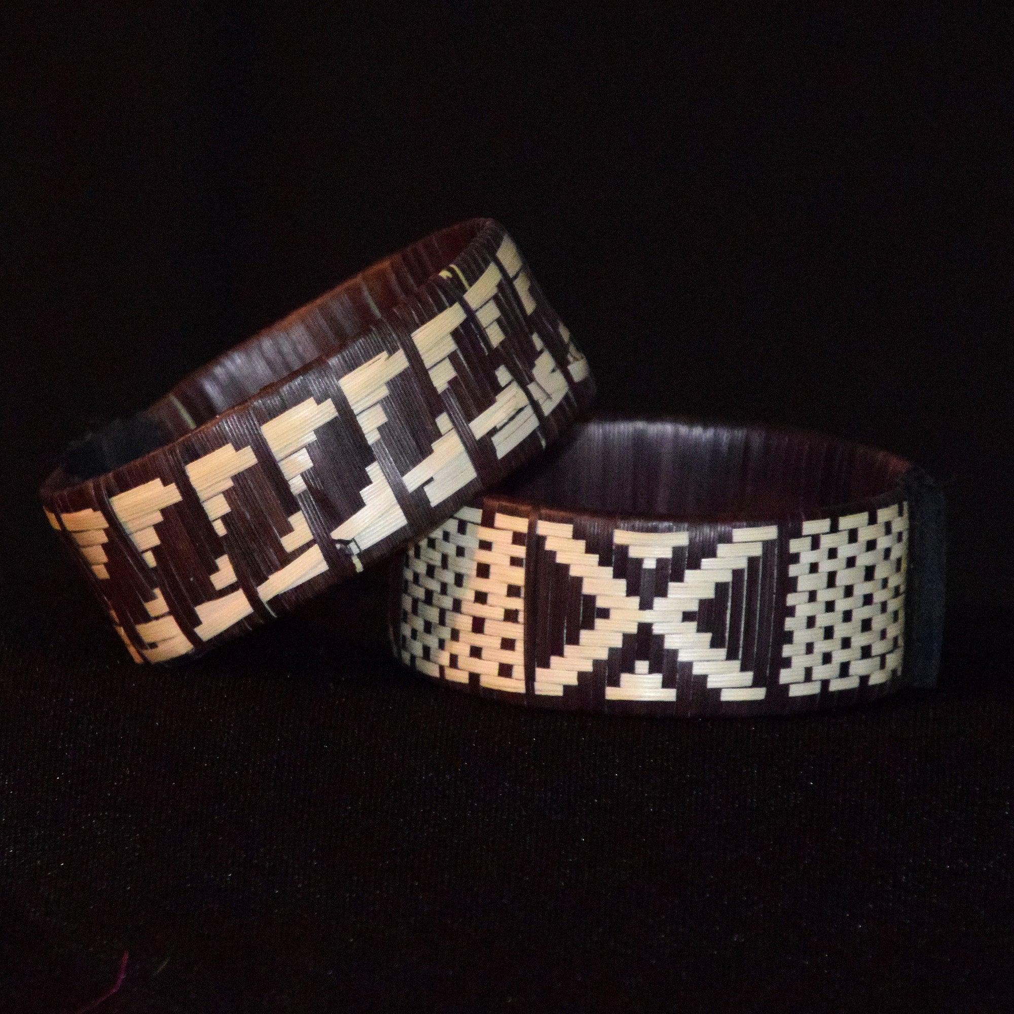Multi-colored caña flecha wrap-around bracelets from the Peruvian Amazon - Amazon Ecology