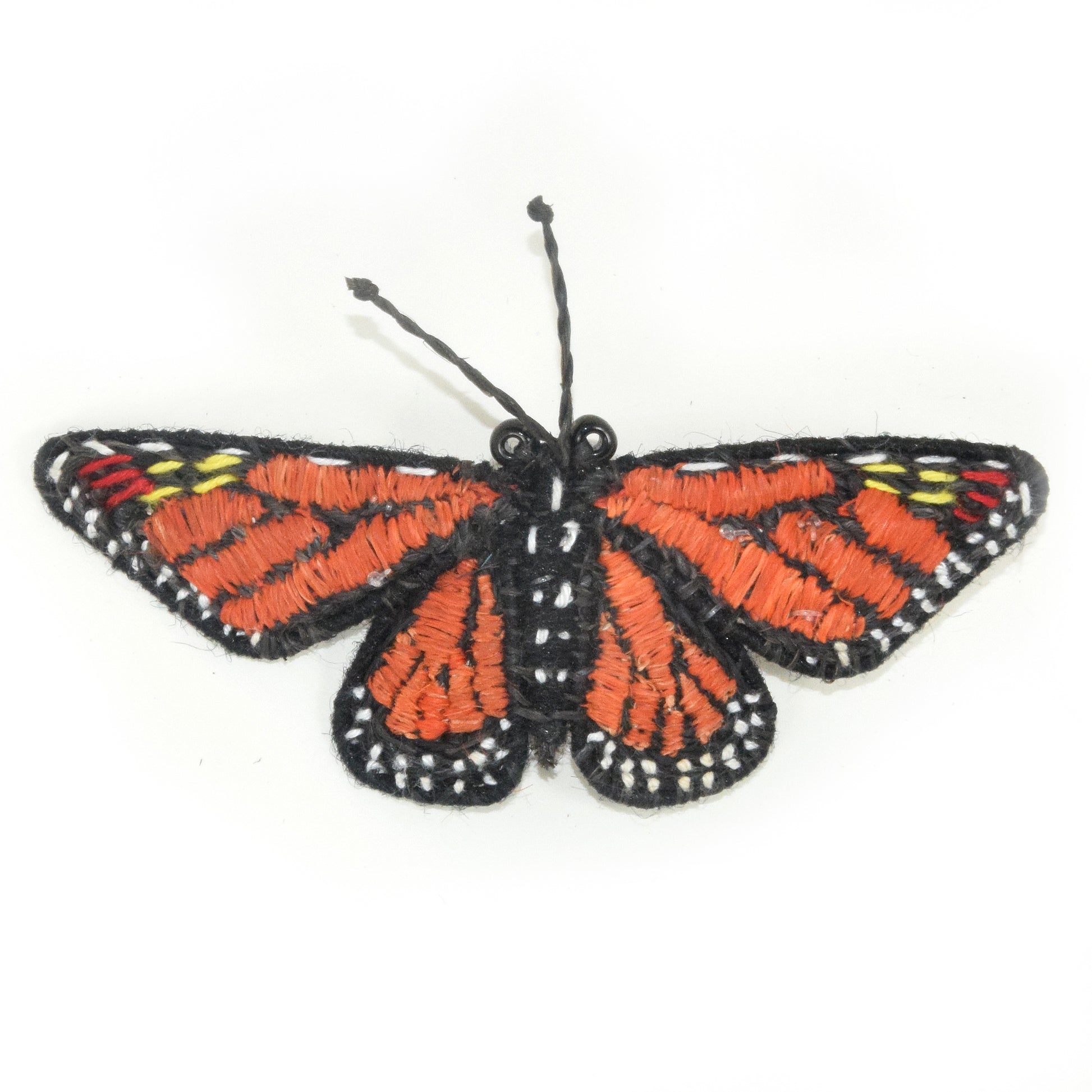 Woven butterfly hair clip barrettes and hat fascinators - Amazon Ecology